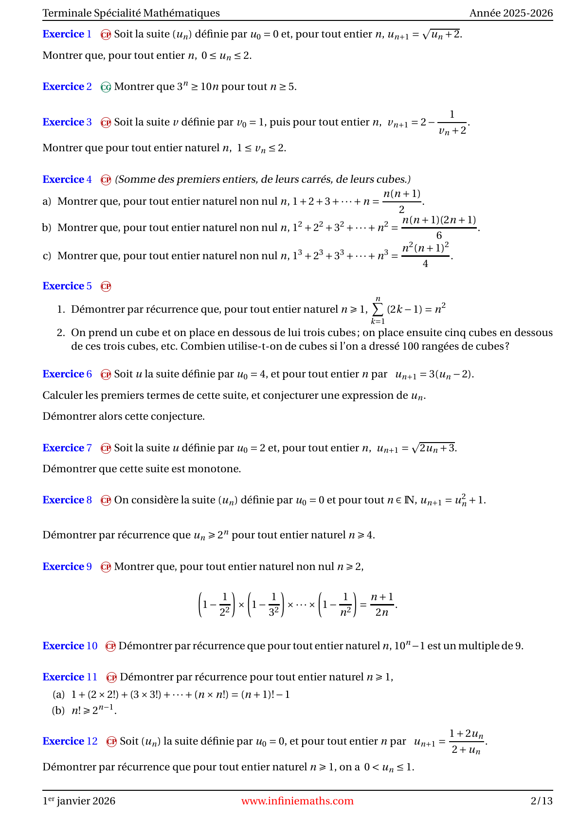 Cours
Terminale Chapitre 1 page 2