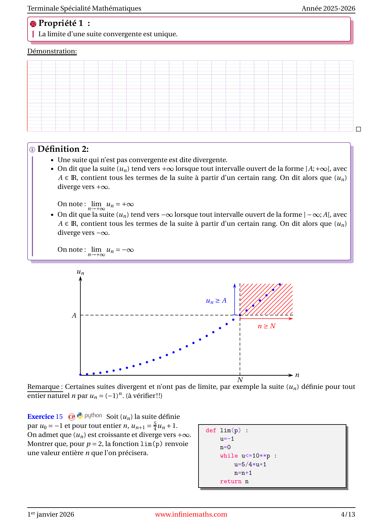 Cours
Terminale Chapitre 1 page 4