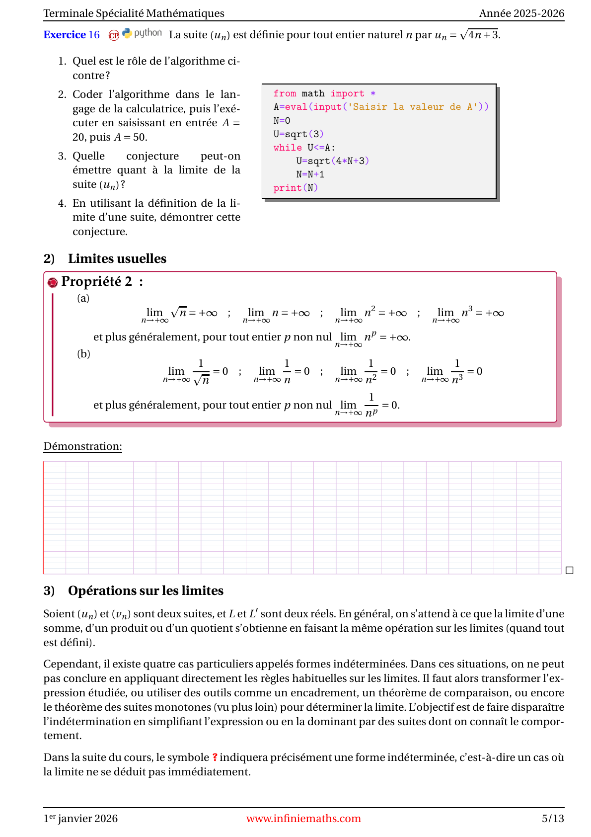 Cours
Terminale Chapitre 1 page 5