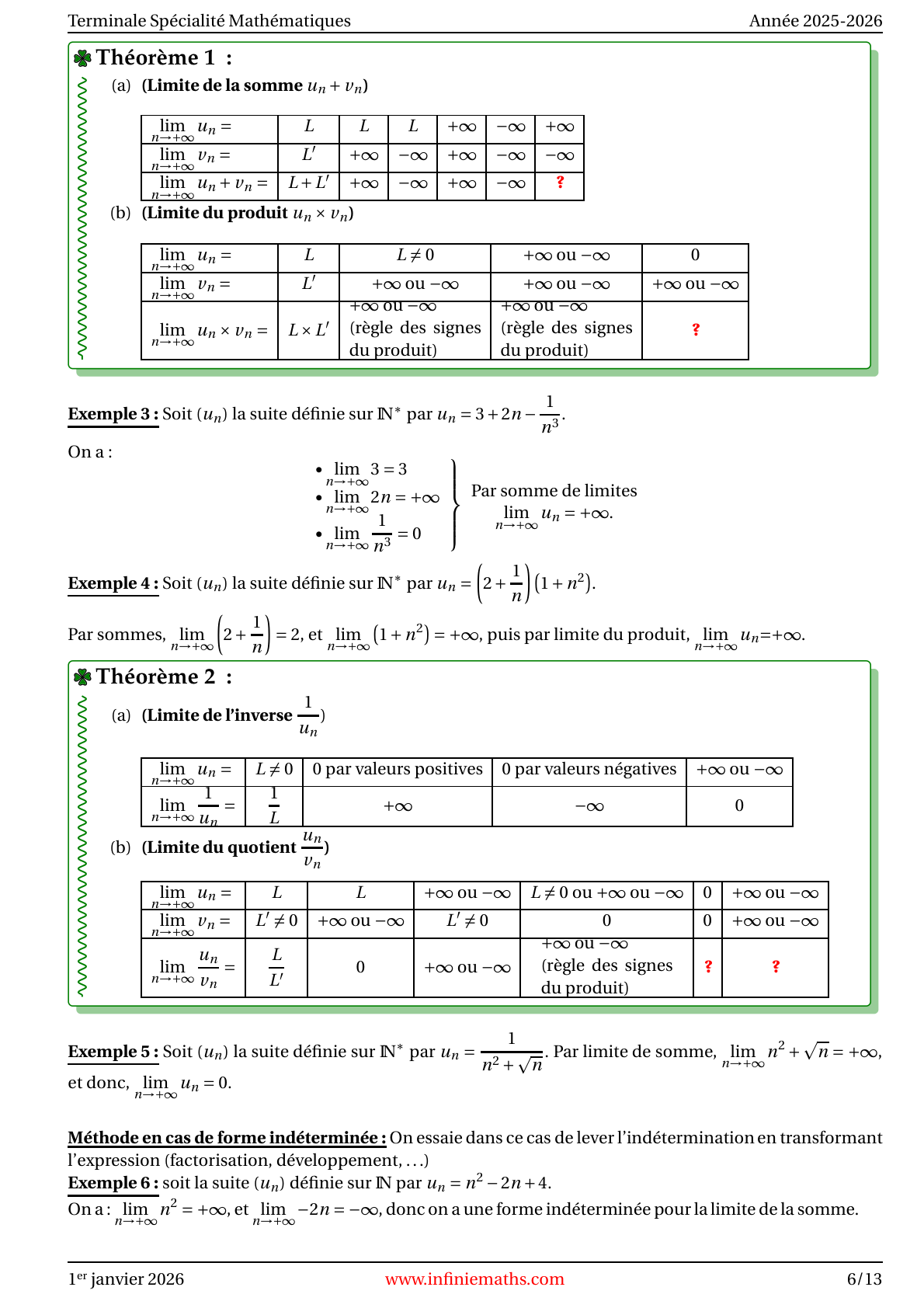 Cours
Terminale Chapitre 1 page 6