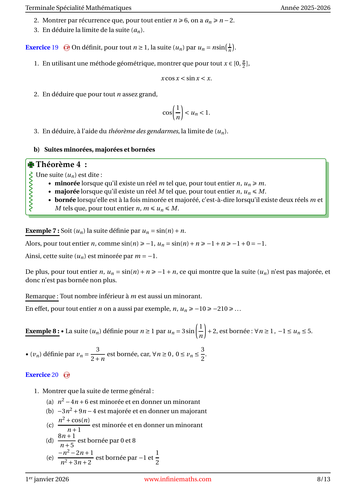 Cours
Terminale Chapitre 1 page 8