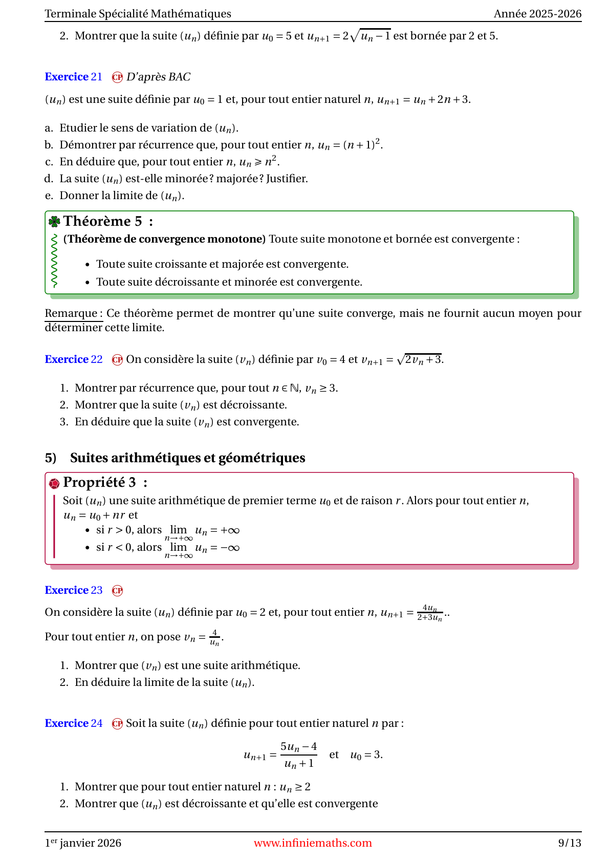 Cours
Terminale Chapitre 1 page 9
