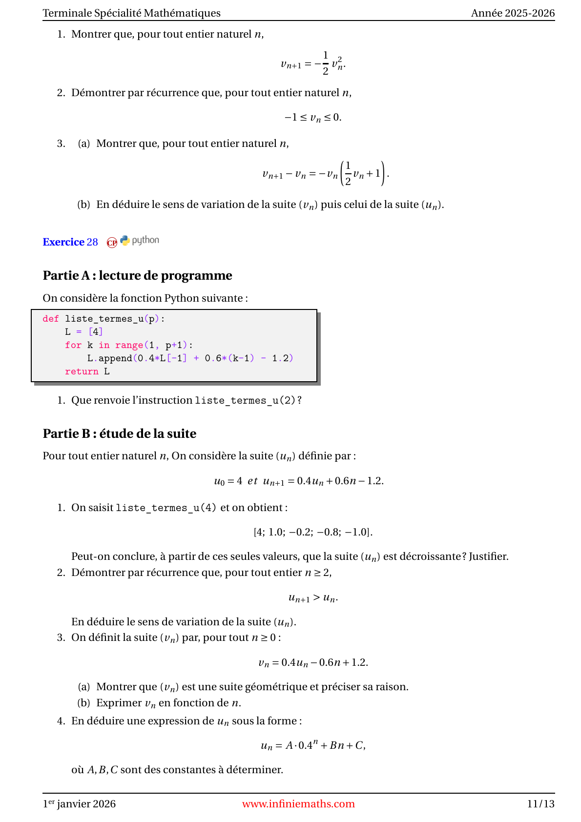 Cours
Terminale Chapitre 1 page 11