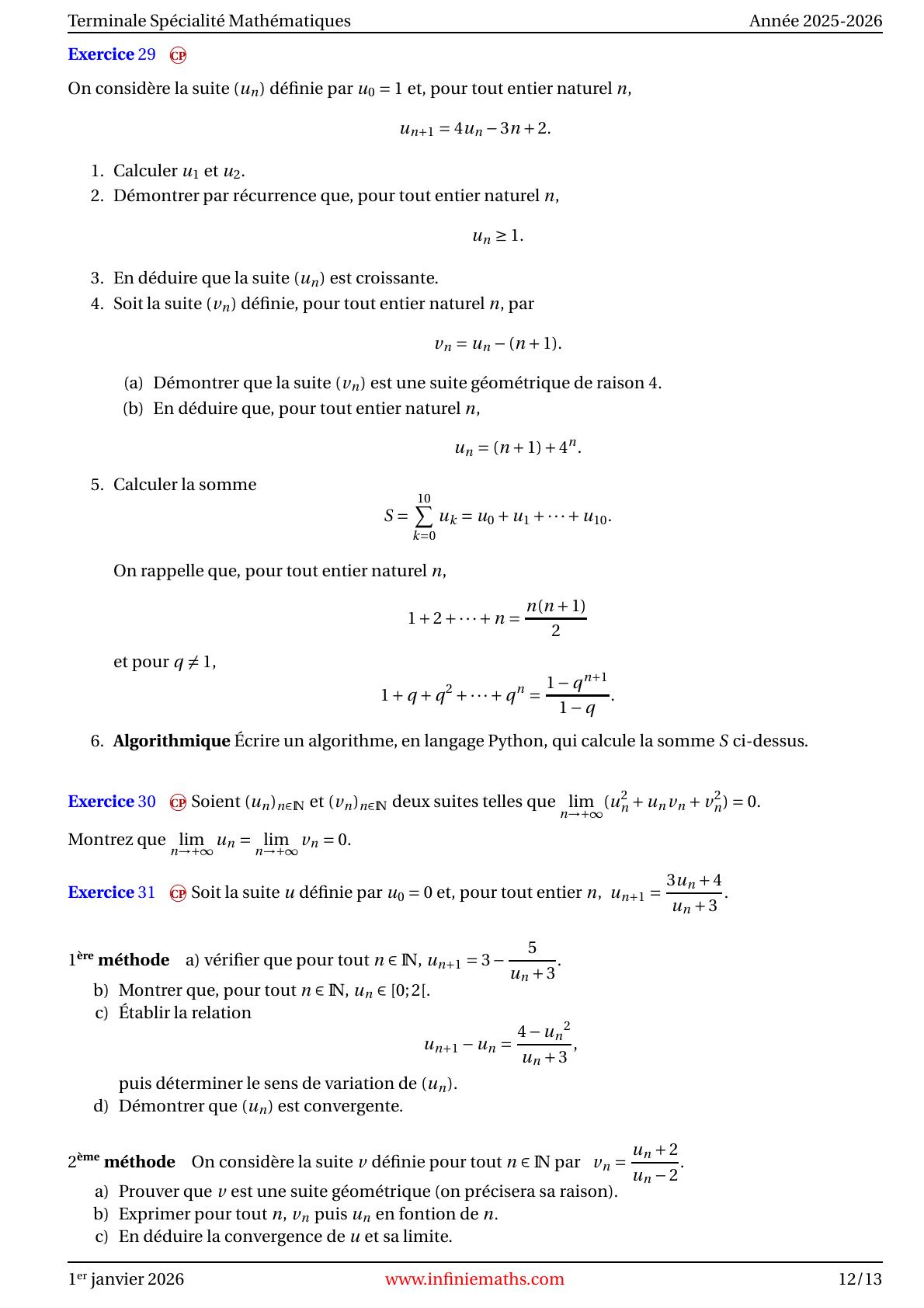 Cours
Terminale Chapitre 1 page 12