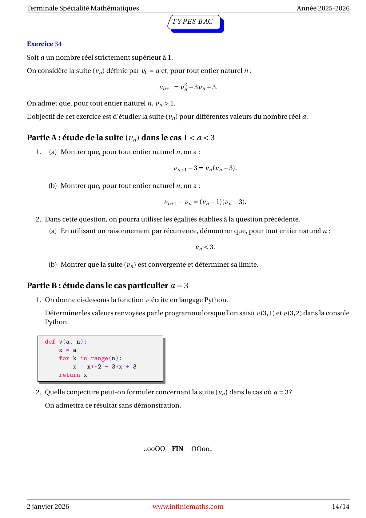 Cours
Terminale Chapitre 1 page 14